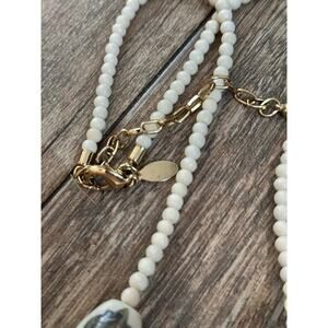 Chico's Women's Gold Tone 42 Heavy Celluloid Moroccan Beaded Neckless